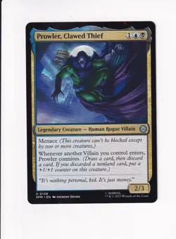 MAGIC THE GATHERING MTG MARVEL'S SPIDER-MAN PROWLER, CLAWED THIEF (#2) - Image 1