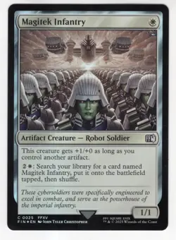 MTG Final Fantasy Foil Common #0025 Magitek Infantry - Image 1