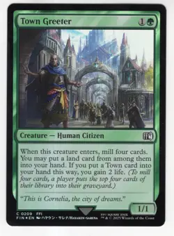 MTG Final Fantasy Foil Common #0209 Town Greeter - Image 1