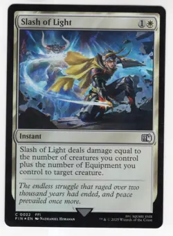 MTG Final Fantasy Foil Common #0032 Slash Of Light - Image 1