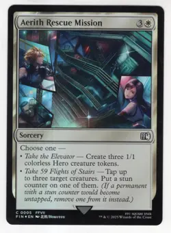 MTG Final Fantasy Foil Common #0005 Aerith Rescue Mission - Image 1