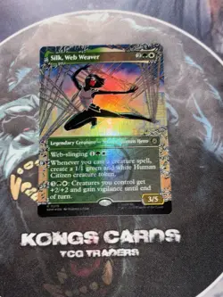MTG Silk, Web Weaver 0215 FOIL Borderless Rare - Image 1