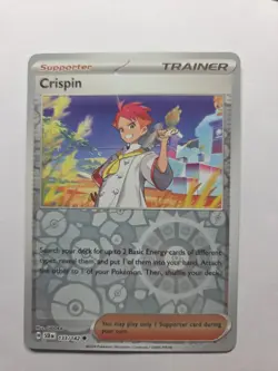 Crispin 133/142 Sv07: Stellar Crown Scr Reverse Holo NM Pokemon Tcg - Image 1