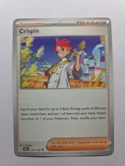 Crispin - 133/142 Stellar Crown Scr Uncommon Non Holo Trainer - NM Pokemon Tcg - Image 1