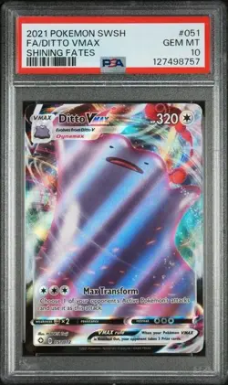 2021 Pokemon Shining Fates Ditto Vmax #51 PSA 10 - Image 1