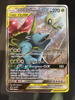 Celebi & Venasaur-GX (Promo) - #SM167 Pokemon Sun & Moon Ultra Rare Black Star - Image 1