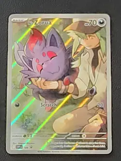 Pokemon TCG N's Zorua SVP189 Scarlet & Violet Promo Holo Card NM Condition - Image 1