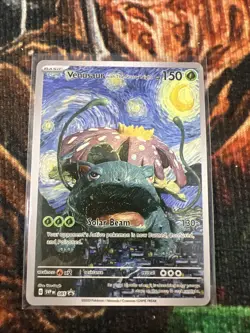 Venusaur - Pokemon x Van Gogh Starry Night DIY ACG Custom Fan Art Card - Image 1