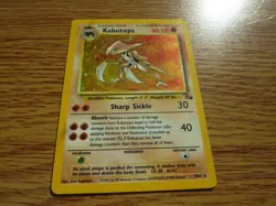 Pokemon Card Kabutops 9/62 Rare Fossil Set 60 HP Stage 2Holo Excellent Condition - Image 4