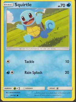 Squirtle Common Sun Moon Team Up 23/181 Pokemon Trading Card TCG - Image 1