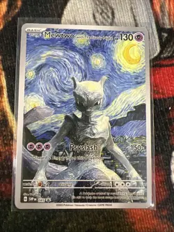 Pokemon Mewtwo Starry Night Van Gogh Beautiful Moon ACG Star Trading Card NM FS - Image 1