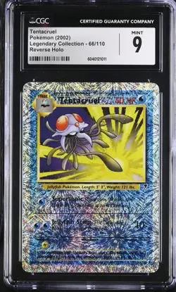 CGC 9 MINT Tentacruel Legendary Collection 66/110 Reverse Holo Pokemon Card - Image 1