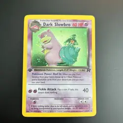 Dark Slowbro #12/82 Team Rocket 1st Edition Pokemon Holo Card LP - Image 1