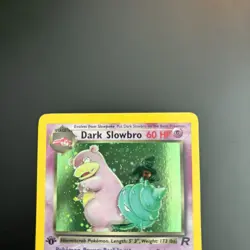 Dark Slowbro #12/82 Team Rocket 1st Edition Pokemon Holo Card LP - Image 3