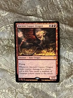 Ancient Copper Dragon Commander Legends: Battle for Baldur's Gate Foil - Image 1