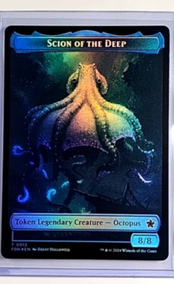 MTG Magic The Gathering Foundations Foil Token Scion of the Deep Koma's Coil - Image 1