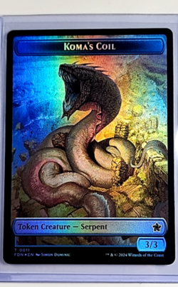 MTG Magic The Gathering Foundations Foil Token Scion of the Deep Koma's Coil - Image 2