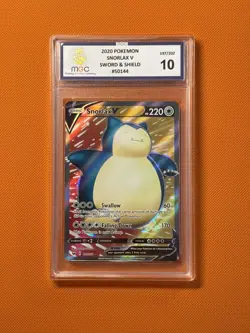 2020 POKEMON SWORD & SHIELD SNORLAX V #197 FULL ART MGC 10 GEM MINT #50144 - Image 1