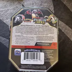 Pokemon TCG Scarlet & Violet Paldean Fates Iron Treads Ex Tin - Factory Sealed - Image 2