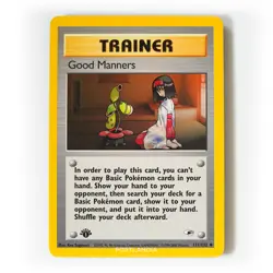 Pokemon - Good Manners - 1st Edition - 111/132 - Gym Heroes - Uncommon - Image 1