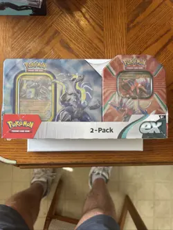 Pokemon Paldea Legends 2- Pack Miraidon & Koraidon EX Tins New and Unopened - Image 1