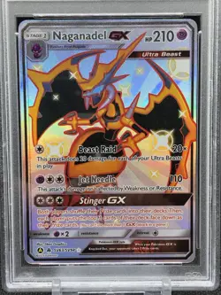2019 Pokemon Hidden Fates Full Art Naganadel GX #SV63 PSA 10 GEM MINT 💎 - Image 2