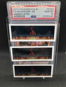 2019 Pokemon Hidden Fates Full Art Naganadel GX #SV63 PSA 10 GEM MINT 💎 - Image 3