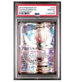 2016 POKEMON XY STEAM SIEGE #110 FULL ART/MAGEARNA EX PSA 10 - Image 1