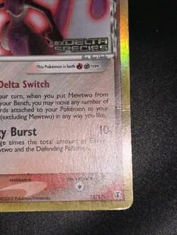 2005 Pokemon, EX Delta Species, #12/113 Mewtwo Delta Species, Reverse Holo Rare - Image 5