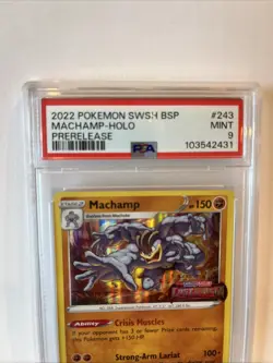PSA 9 Machamp SWSH243 - Black Star Promo Pokemon Lost Origin Pre Release - Image 5