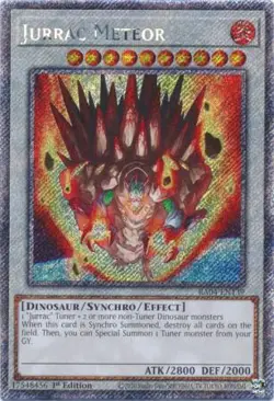 Yugioh! Jurrac Meteor - RA04-EN139 - Platinum Secret Rare - 1st Edition Near Min - Image 1