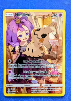 Pokemon Mimikyu TCG Cosmic Eclipse Holo Card 245/236 Secret Rare NM - Image 1