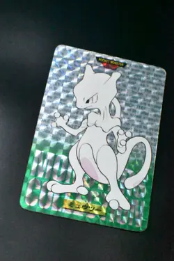 Mewtwo File No. 150 Bandai Carddass Vending Green 1996 Prism Pokemon Card - Image 3