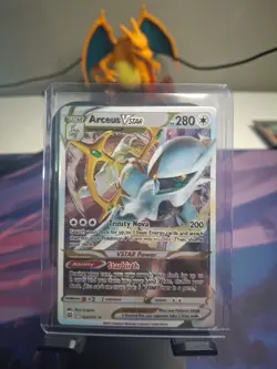 Pokemon TCG: SWSH Brilliant Stars Metal Promo Card - Arceus VSTAR (123/172) - Image 1