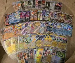 Pokemon Card V, VMAX, ex, AR, Pokeball Card Lot 90+ Multi Language All Mint/NM - Image 1