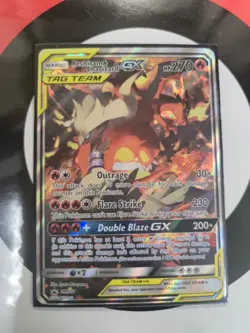Pokemon Reshiram & Charizard GX Tag Team Card 270 HP Holo Rare - Image 1