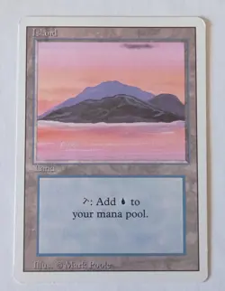MTG MAGIC - TERRA BASE ISOLA - BASIC ISLAND LAND - REVISED EDITION - ENG - Image 1
