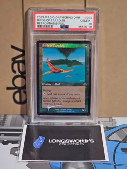 MTG - Birds of Paradise FOIL Retro Frame - PSA 10 - Dominaria Remastered - Image 2