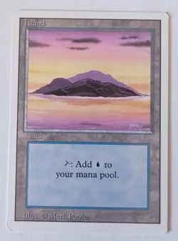 MTG MAGIC - TERRA BASE ISOLA - BASIC ISLAND LAND - REVISED EDITION - ENG - Image 1