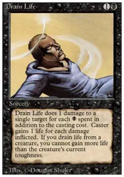 Drain Life - Light Play MTG Revised - Image 1