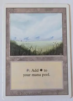 MTG MAGIC - TERRA BASE PIANURA- BASIC PLAINS LAND - REVISED EDITION - ENG - Image 1