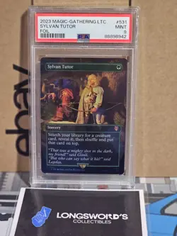 MTG - FOIL Sylvan Tutor - PSA 9 - Lord of the Rings - - Image 1
