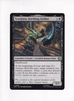 MAGIC THE GATHERING MTG MARVEL'S SPIDER-MAN SCORPION, SEETHING STRIKER - Image 1
