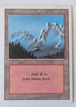 MTG MAGIC - TERRA BASE MONTAGNA- BASIC MOUNTAIN LAND - REVISED EDITION - ENG - Image 1
