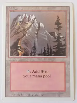 MTG MAGIC - TERRA BASE MONTAGNA- BASIC MOUNTAIN LAND - REVISED EDITION - ENG - Image 1