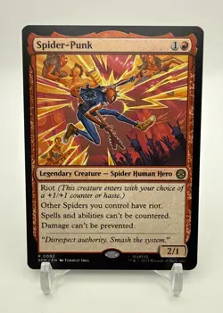 MTG - Spider-Punk - Rare Regular #92 - Spider-Man NM - Image 1