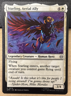 MTG Marvel Spider-Man 0018 Starling Aerial Ally Legendary Creature Human COMMON - Image 1