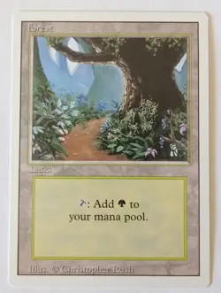 MTG MAGIC - TERRA BASE FORESTA - BASIC FOREST LAND - REVISED EDITION - ENG - Image 1