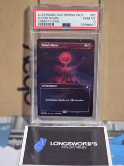 MTG - Blood Moon Confetti Foil - PSA 10 - Wilds of Eldraine - POP 9 Graded - Image 1