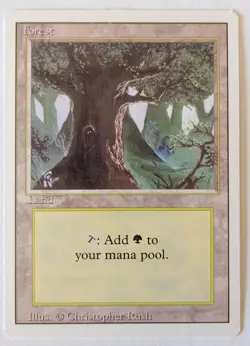 MTG MAGIC - TERRA BASE FORESTA - BASIC FOREST LAND - REVISED EDITION - ENG - Image 1